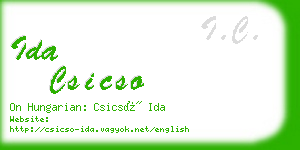 ida csicso business card
