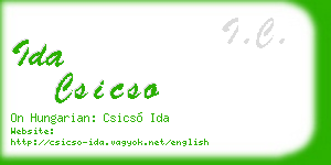 ida csicso business card